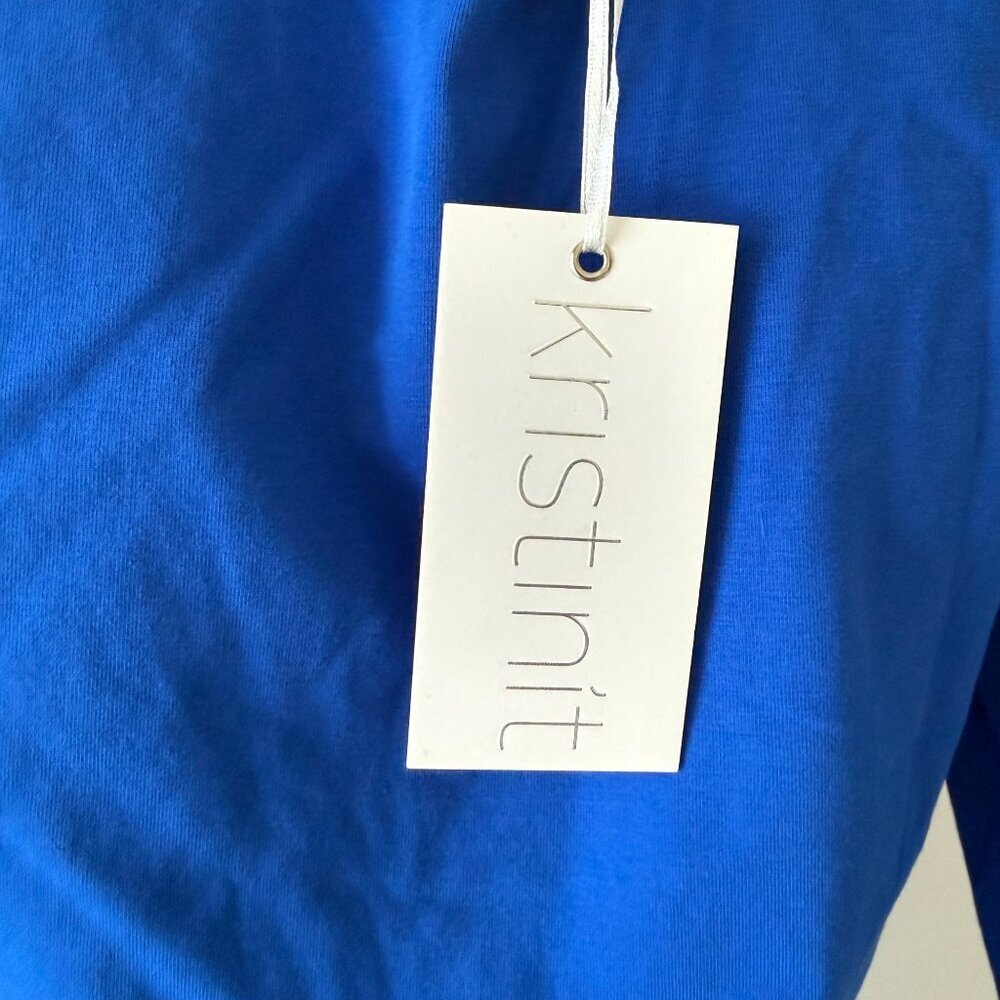 Kristinit Blue Top Signature Applique Heart NWT Size M - Picture 5 of 6